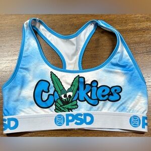PSD x Cookies Nuggs Size M Blue Sports Bra